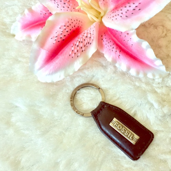 Fossil Accessories - {3/$25} FOSSIL genuine leather keychain tag
